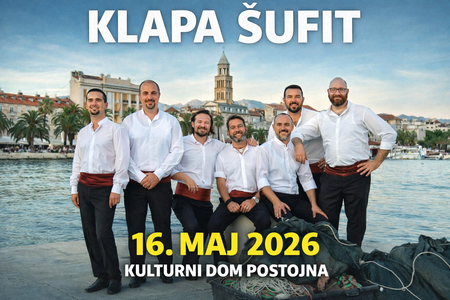 Klapa Šufit prihaja v Kulturni dom Postojna